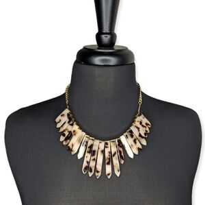 BaubleBar Blonde Tortoise Bib Necklace